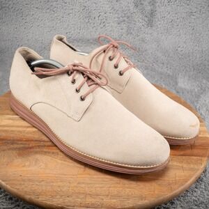 Cole Haan Original Grand Men Sz 13 M  Plain Toe Oxford Pumice Suede Shoe C29674